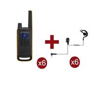 Motorola Talkabout T82 Extreme Twin Pack two-way radios 16 canales Negro, Naranja