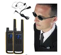 Motorola Motorola TLKR T82 Extreme + 2 Kits Bodyguards Pack de walkie talkies Motorola T82 Extreme + 2 kits bodyguards para trabajar con las manos libres
