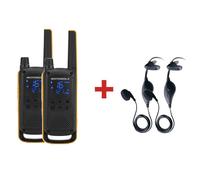 Motorola Talkabout T82 Extreme Twin Pack two-way radios 16 canales Negro, Naranja