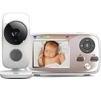 Motorola Nursery MBP667 Connect - Vigilabebés Vídeo Wi-Fi con Pantalla LCD a Color de 2.8'', Modo Eco, Alertas para Movimiento, Sonido y Temperatura Ambiente, Blanco