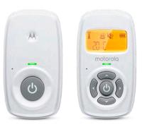 Motorola Nursery AM24 Vigilabebés con Audio, Comunicación Bidireccional, Micrófono de Alta Sensibilidad, Pantalla LCD, Tecnología DECT, Alcance hasta 300 Metros, Control de Volumen, Alarma de Batería