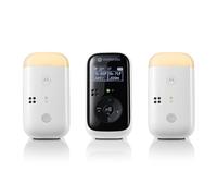 Motorola Nursery Vigilabebés de Audio PIP15-2 con Sonido HD, 2 Monitores -Monitorización de Temperatura, Comunicación Bidireccional, Luz Nocturna y Canciones de Cuna