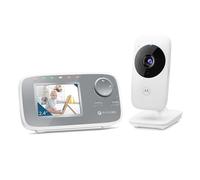 Motorola Nursery VM482 - Vigilabebés con cámara, pantalla a color de 2.4 pulgadas, visión nocturna por infrarrojos, zoom digital, temperatura, blanco - 720 p - Solo movimiento