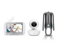 Motorola Nursery VM55 - Cámara Babyphone - Visión nocturna - Pantalla LCD de 5 pulgadas - Inalámbrica - Monitorización de temperatura - Sistema de comunicación bidireccional blanco