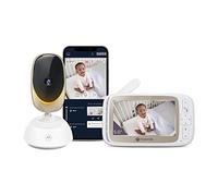 Motorola Nursery VM85 Connect Vigilabebés con Cámara - WiFi y App Móvil, Pantalla 5”, Visión Nocturna, Giro/Inclinación, Comunicación Bidireccional, Canciones de Cuna