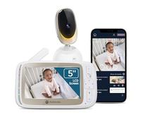 Motorola Nursery VM85 Connect Vigilabebés con Cámara - WiFi y App Móvil, Pantalla 5”, Visión Nocturna, Giro/Inclinación, Comunicación Bidireccional, Canciones de Cuna