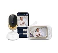 Motorola Nursery VM85 Connect Vigilabebés con Cámara - WiFi y App Móvil, Pantalla 5”, Visión Nocturna, Giro/Inclinación, Comunicación Bidireccional, Canciones de Cuna
