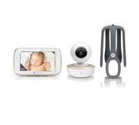Motorola Nursery VM855 - Vigilabebés con conexión Wi-Fi con aplicación y unidad para padres de 5 pulgadas, visión nocturna, temperatura y conversación bidireccional, 480p, Sólo movimiento