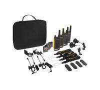 Motorola Pack Motorola TLKR T82 Extreme Quad + 4 micrófonos HP Pack de 4 walkie talkies T82 Extreme, maleta, accesorios y 4 micrófonos de solapa