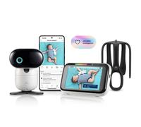 Motorola PIP1710 CONNECT - Vigilabebés Wi-Fi con Cámara HD Motorizada y Pantalla Táctil de 5” | Detección y Traducción de Llanto, App Motorola Bebé, Visión Nocturna, Montaje para Cuna, Audio