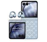 Motorola razr 60 + Buds Loop Bundle Swarovski Edition - Teléfono Plegable 5G, Pantalla 6.9" P-OLED 120Hz, 8GB RAM, 256GB, Cámara 50MP, Android 15, Azul Ice Melt