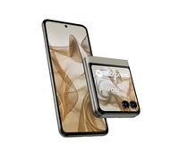 Motorola razr50 (Flip-Phone, 6.9"/3.6"FHD+-Display, cámara de 50 MP, 8/256 GB, 4200 mAh, Android 14) Beach Sand, incl. Funda protectora Premium [Exclusivo de Amazon]