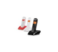 Motorola - S12 Teléfono DECT Identificador de llamadas Negro, Blanco