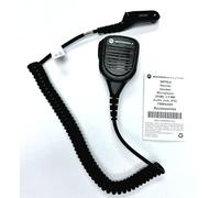 Motorola Solutions OEM PMMN4069AL, PMMN4069 Micrófono de altavoz remoto. Botón de emergencia, clasificación intrínsecamente segura, Windporting IMPRES micrófono de audio con conector de 3,5 mm