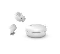 Motorola Sound Moto Buds 150 - Auriculares inalámbricos, Bluetooth, Resistentes al agua y al sudor, Control táctil y por voz, 18 horas de reproducción, Blanco