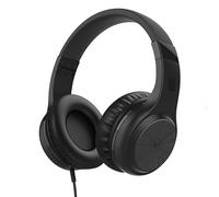 Motorola Sound Moto XT120 Over Ear Headphones Wired with Microphone, in-Line Command Control for Calls - Foldable Wired Headphones with Adjustable Cushioned Headband, Dynamic Bass, 3.5mm Jack - Black