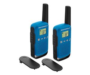 Motorola T42 Azul Talk About - Aparatos de radio (2 unidades, PMR446, 16 canales, alcance 4 km)