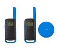 Motorola TALKABOUT T62 Blue Kit de Radio PMR portátil con 2 Piezas + Almohadilla Adhesiva de Regalo Azul