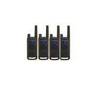 Motorola Talkabout T82 Extreme Quad Pack Radio portátil 2 Bandas PMR 446 MHz 16 Canales Negro, Amarillo (Pack de 4)