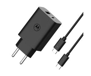 Motorola TuboPower 50 Duo SJMC502 Cargador de Red Eléctrica USB-A + USB-C Carga Rápida 50W Negro