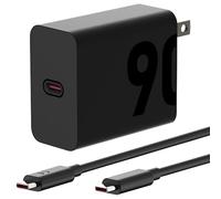 Motorola TurboPower - Cargador GaN de 90 W con cable USB-C a USB-C de 6.5 A marcado E para portátiles Moto Edge 30 Ultra, tipo C de alta potencia