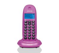 Motorola Voice - C1001VIOLETA Teléfono Inalámbrico Digital DECT, Identificador de Llamadas, Manos Libres, Agenda 50 números, Pantalla Retroiluminada - Color Violeta