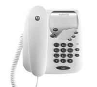 Motorola Voice - CT1 Teléfono con Cable, Llamadas con Cable, Conexiones sin Interrupción, Función Mute - Color Blanco