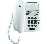 Motorola Voice - CT1 Teléfono con Cable, Llamadas con Cable, Conexiones sin Interrupción, Función Mute - Color Blanco