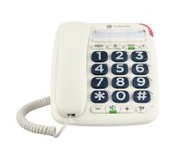 Motorola Voice CT200 Teléfono Fijo Teclas Grandes, Compatible Audífonos, Manos Libres
