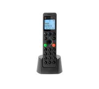 Motorola Voice - DOT201 Teléfono Fijo Inalámbrico con Altavoz Manos Libres, Bloqueo de Llamadas, 100 Contactos con Nombre y Directorio Telefónico, Color Negro