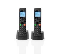 Teléfono DECT Motorola inalámbrico negro para mayores con altavoz y pantalla 1.6″