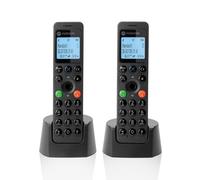 Teléfono DECT Motorola inalámbrico negro para mayores con altavoz y pantalla 1.6″