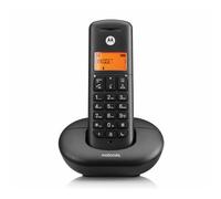 Motorola Voice - E201 Teléfono Fijo Inalámbrico Digital, Interceptación de llamadas, Acceso remoto, Tecla No Molestar, Altavoz Manos Libres, Negro