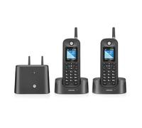 Motorola Voice O202 Pack de Teléfonos Inalámbricos Profesional de Largo Alcance hasta 1 km, IP67 Resistente al Agua y Polvo, Uso Industrial, Manos Libres, Carga Inductiva