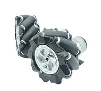 Motorreductor codificador DC6V 12V JGB37-520 DC con rueda de velocidad de avance y retroceso 2 uds(6V20RPM)