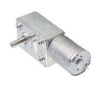 Motorreductor DC 12V 100RPM, Motor de reducción de velocidad de alto par, Motor de engranaje helicoidal reversible de bloqueo automático con caja de cambios de metal