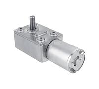 Motorreductor DC 12V, Motor de Engranaje Helicoidal de Alto Par con Autobloqueo, Velocidad Reductora 5-62 RPM, Reversible CW/CCW (6RPM)