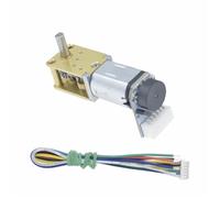 Motorreductor de CC con engranaje helicoidal 1218-N20, codificador de un solo eje, 3 V, 6 V y 12 V, microreductor de baja velocidad, motor de doble eje.(Double shaft,12V 136rpm,Without fixed seat)