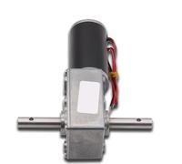 Motorreductor de CC con engranaje helicoidal turbina A58SW31ZYSK, 6 V, 12, 24, bricolaje, cremallera automática, eje doble 8 mm, autoblocante(2480-24V,40RPM)