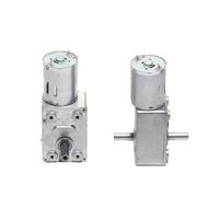 Motorreductor de CC de doble eje JGY370 de alto par con tornillo sin fin y autobloqueo, 6V/12V/24V(6rpm,6V)