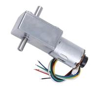 Motorreductor de CC JGY370 de 6 V/12 V/24 V con codificador y reductor de tornillo sin fin, engranajes metálicos de alta torsión y doble eje.(Motor holder,23R-24V)