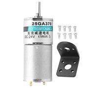 Motorreductor de corriente continua XD25GA370, micromotorreductor de baja velocidad con engranajes totalmente metálicos, reversible a 24 V en sentido horario y antihorario, motor (5 rpm/min)