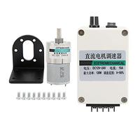 Motorreductor de engranajes DC de baja velocidad y alto par, imán permanente, 12 V, modelo XD37GB3530, con engranajes metálicos y regulador de velocidad; incluye soporte y (5 rpm/min)