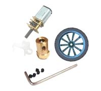 Motorreductor eléctrico micro N20 de 3 V, 6 V y 12 V CC con rueda de 65 mm, tornillos, soporte de montaje y kit de acoplamiento.(12V,200 RPM)