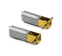 Motorreductor helicoidal 050 DC3V/6V/12V, caja de engranajes metálica tipo L de par alto y baja velocidad, eje vertical de 90 grados, micromotorreductor((E)95-381rpm,Dual Shaft)