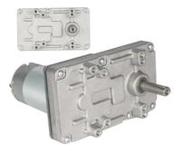 Motorreductor helicoidal de alto par de 12 V y 24 V, motor reductor de velocidad de CC de 15 W con eje de salida de 8 mm, 40-200 RPM for robótica y automatización de bricolaje.(45rpm,24V)