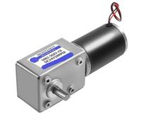 Motorreductor helicoidal de alto par, de eje simple o doble, CC 12 V-24 V, con velocidad ajustable de 1,5 a 440 RPM, reversible y autoblocante.(12 RPM,12V)