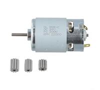 Motorreductor RS550/RS390/RS380/RS555 para coches eléctricos infantiles - Motor de metal de doble diente (10T/12T) de 6V/12V/24V con ranura de engranaje de instalación rápida, alto par de torsión (555