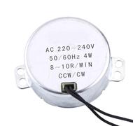 Motorreductor síncrono de 230 V CA motor eléctrico de 230 V motorreductor de sentido horario/antihorario motor rotativo para accionamiento de microondas 50/60 Hz 4 W (8-10 RPM).