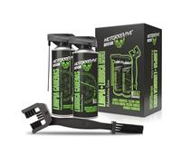 Motorrevive Pack Adventure Line con Limpiador, Lubricante y Cepillo para Cadenas de Moto Off-Road 380 + 380 ml. Grasa Líquida. Mantenimiento Completo para Motocross, Enduro y Rutas Todo Terreno